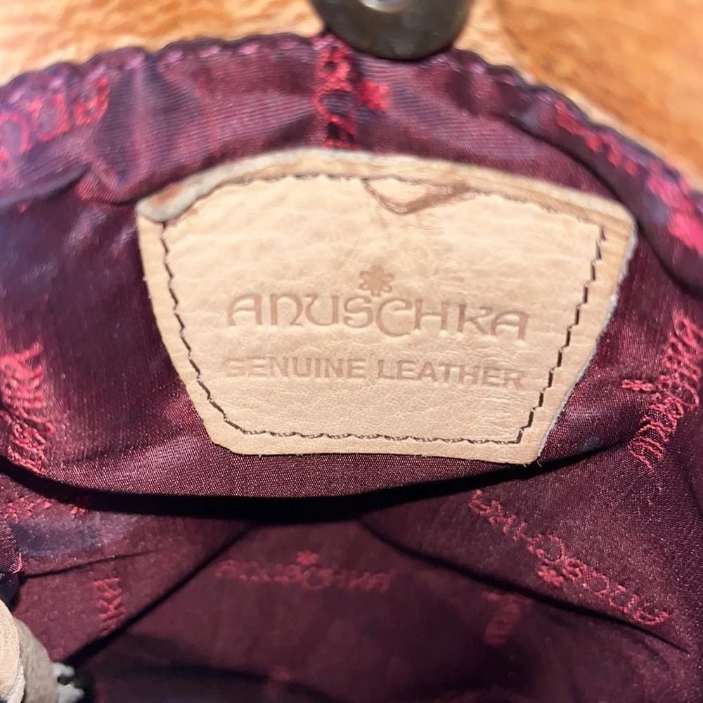 Anuschka Hand Painted Leather Boho Crossbody Bag - Picture 12 of 16